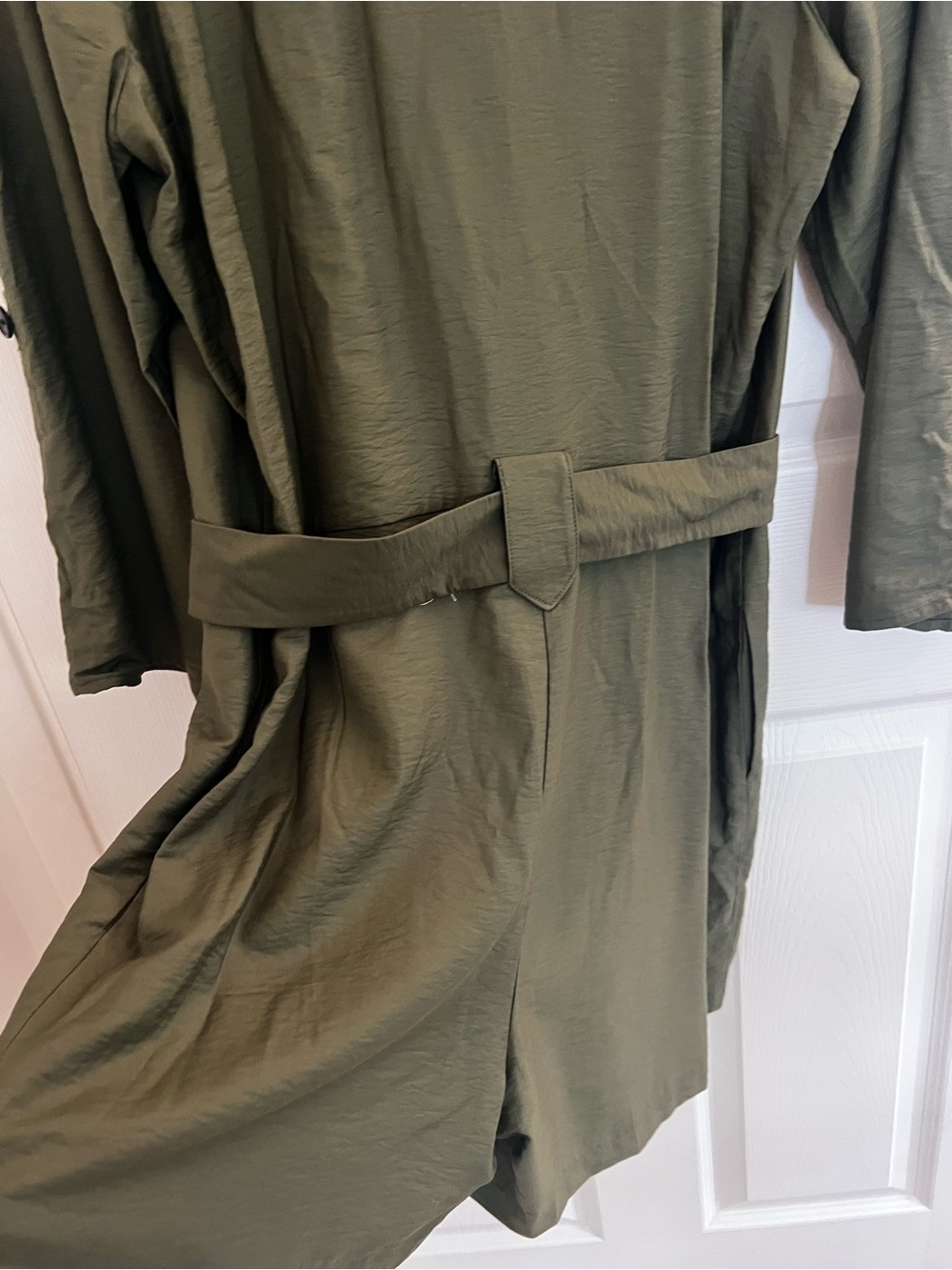 INC International Concepts Olive Green Belted Jumpsuit Romper - Picture 10 of 12